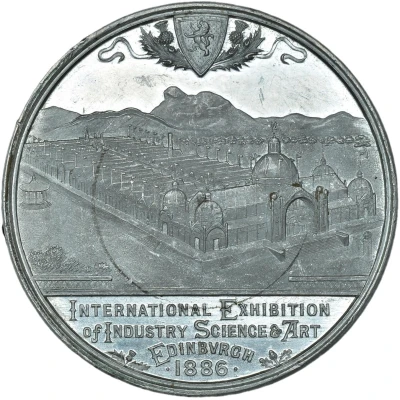 Award - Victoria International Exhibition of Industry, Science and Art; white metal back