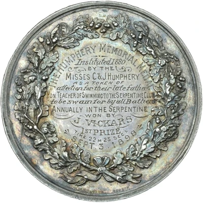 Award - Victoria Leander Medal; 2nd type ND back
