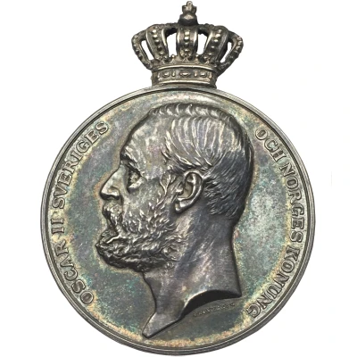 Award medal - Oscar II (Long service for the royal patriotic society) ND front