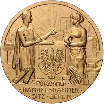 Award medal for excellent services (Chamber of Commerce of Potsdam) ND front