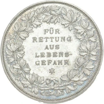 Award medal for saving a life - Wilhelm II Pattern ND back