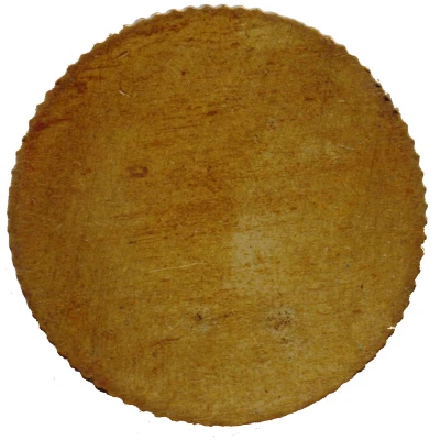 Blank Token (Brass; 33.75 mm; milled edge) ND back