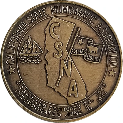 CSNA - California State Numismatic Association 62nd Semi-Annual Convention San Francisco, California back