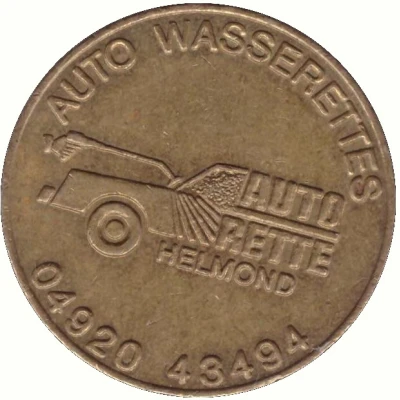 Car Wash Token - Auto Rette (Helmond - phone 04920 43494) ND front