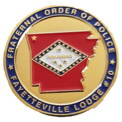 Challenge Coin - Fayetteville Fraternal Order of Police (Arkansas) ND front