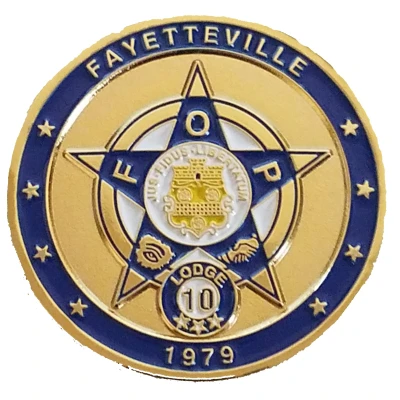 Challenge Coin - Fayetteville Fraternal Order of Police (Arkansas) ND back