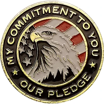 Challenge Coin - National Guard (Our Pledge) ND back