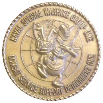 Challenge Coin - Naval Special Warfare Group One ND back