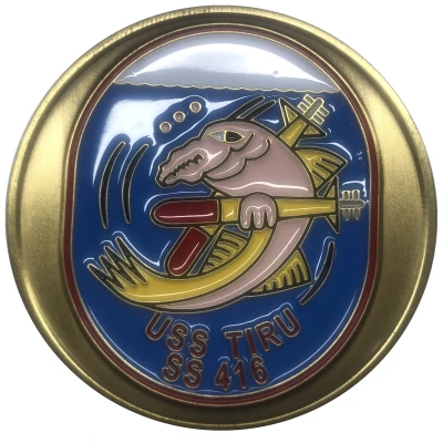 Challenge Coin - USS Tiru, SS 416 ND front