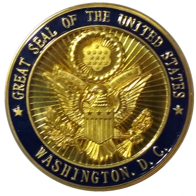 Challenge Coin - White House ND back