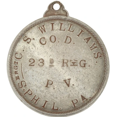 Civil War Dog Tag Token - Cranman S. Williams 23rd Pennsylvania Volunteers ND front