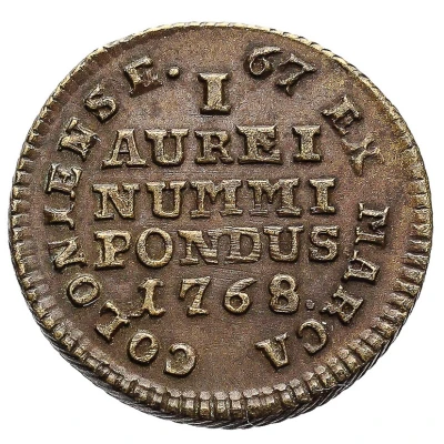 Coin weight - Stanisław August Poniatowski Ducat back