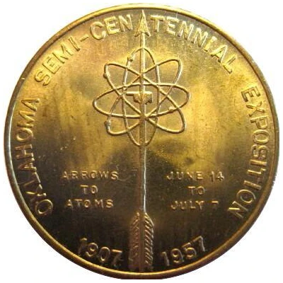 Commemorative Souvenir - Oklahoma Semi-Centennial front