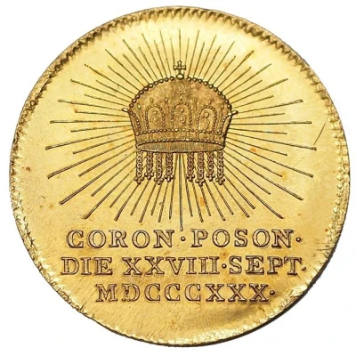 Coronation Medal - V. Ferdinánd 1 ducat weight back