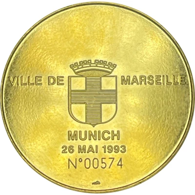 Coupe d'Europe de football - Médaille numérotée back