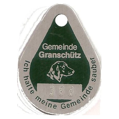 Dog Tax Token Granschütz ND front