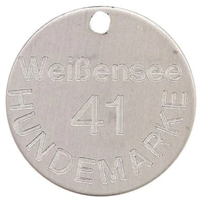 Dog Tax Token Weißensee ND front