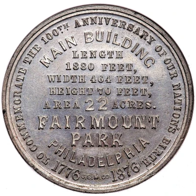 Dollar - U.S. Centennial Exposition Building back
