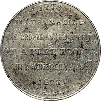Dollar - U.S. Centennial Exposition Building back
