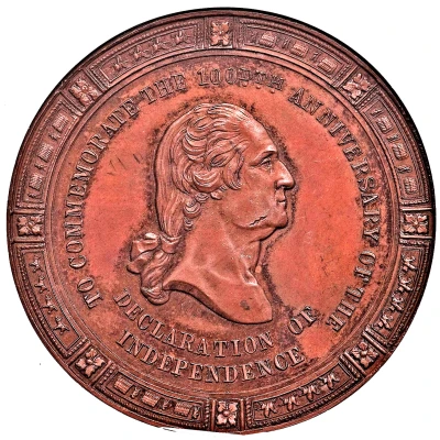 Dollar - U.S. Centennial Exposition Declaration of Independence back