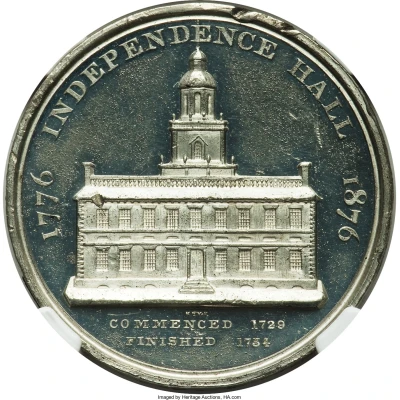 Dollar - U.S. Centennial Exposition Independence Hall; George Washington front
