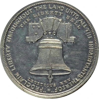 Dollar - U.S. Centennial Exposition Liberty Bell; Independence Hall; Thick front