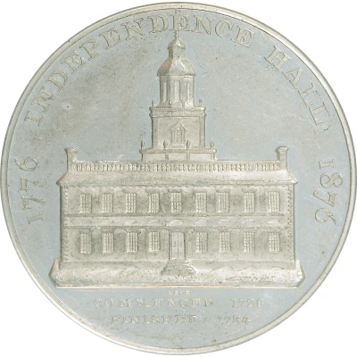 Dollar - U.S. Centennial Exposition Liberty Bell Independence Hall back
