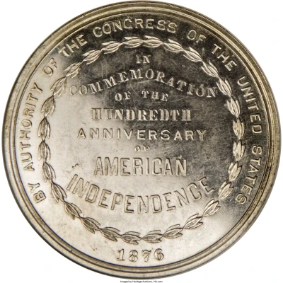 Dollar - US Centennial Exposition Official Medal back