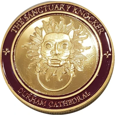 Durham Cathedral - The Sanctuary Knocker Gold Plated Souvenir ND back