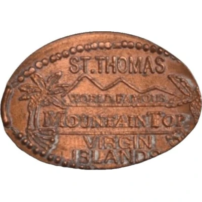 Elongated Coin - World Famous Mountain Top (St. Thomas) ND front