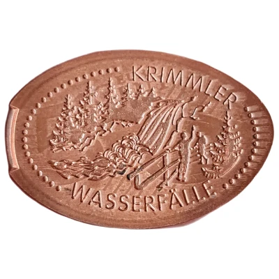 Elongated coin - Krimmler Waterfall ND front