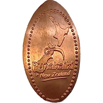 Elongated coin (Punakaiki) ND front