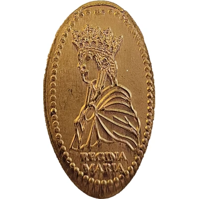 Elongated coin - Regina Maria ND front