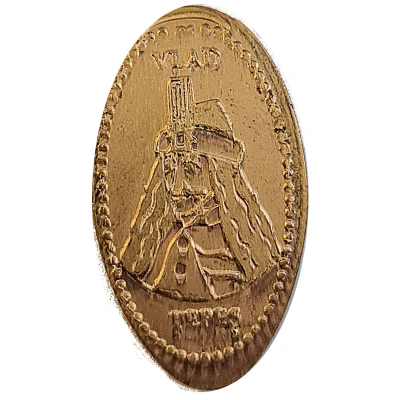 Elongated coin - Vlad Țepeș ND front