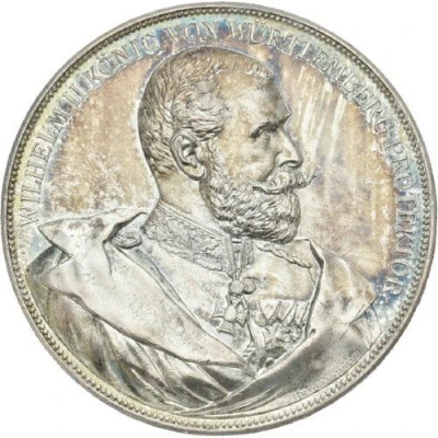 "Employee" medal at the exhibition for electrical engineering and applied arts in Stuttgart - Wilhelm II front