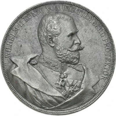 "Employee" medal at the exhibition for electrical engineering and applied arts in Stuttgart - Wilhelm II front