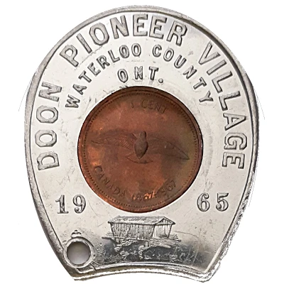 Encased Cent - Doon Pioneer Village Cent front