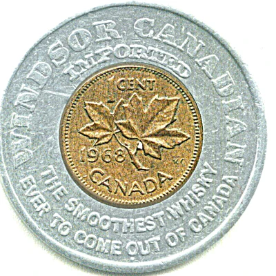 Encased Token - Windsor Canadian Whisky ND back