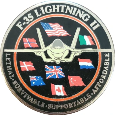 F-35 Lightning II First Flight Challenge Coin front