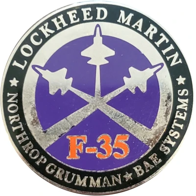 F-35 Lightning II First Flight Challenge Coin back