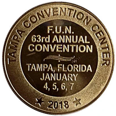 Florida United Numismatists - 63rd Annual Convention Tampa, Florida back