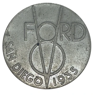 Ford V-8 Medal - 1935 California Pacific International Exposition San Diego, California front