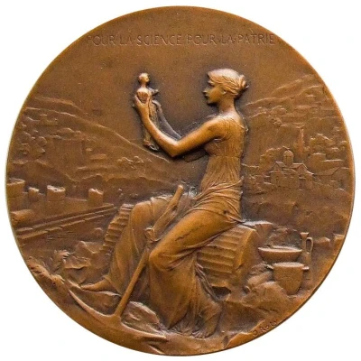 France-Dated 60mm Bronze Athens Paris School Medal front