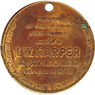 Gold Medal Replica - I. W. Harper (Louisiana Purchase Exposition) ND back