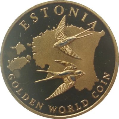 Golden World Coin - Sangaste Castle ND back