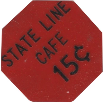 Good for 15 cents in Merchandise - State Line Cafe ND front