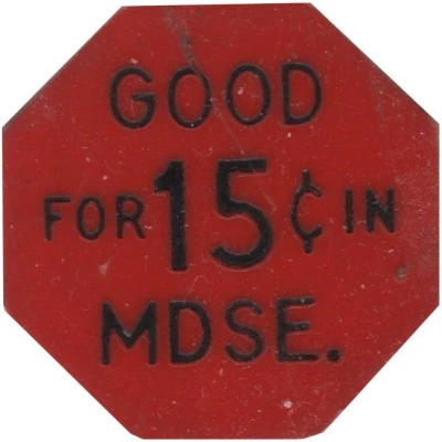 Good for 15 cents in Merchandise - State Line Cafe ND back