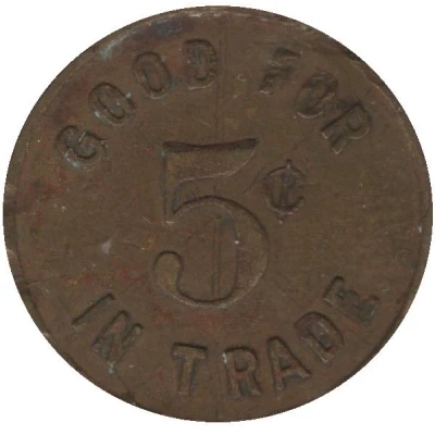 Good for 5 cents in Trade-Electric Salesman ND back