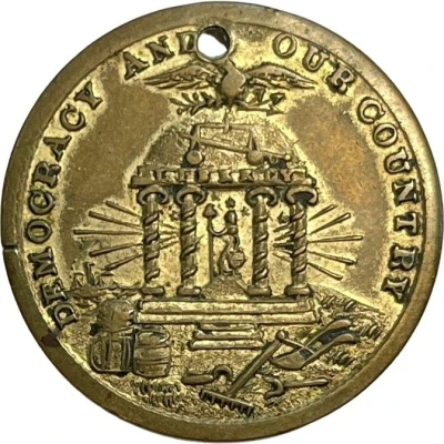 Hard Times Token - Martin Van Buren / Temple of Liberty ND back