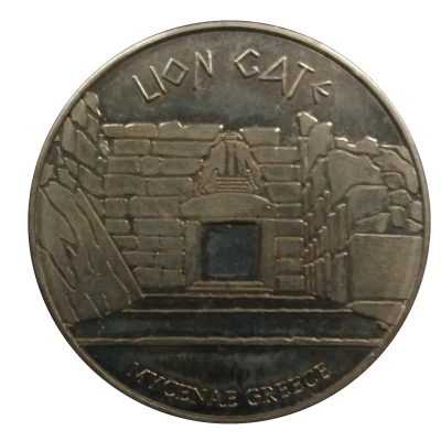 Hellenic Heritage Collectors Coin - Mycenae (Lion Gate) ND front